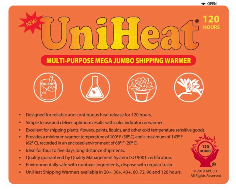 Uniheat 120 hour heat pack Shipping warmer.