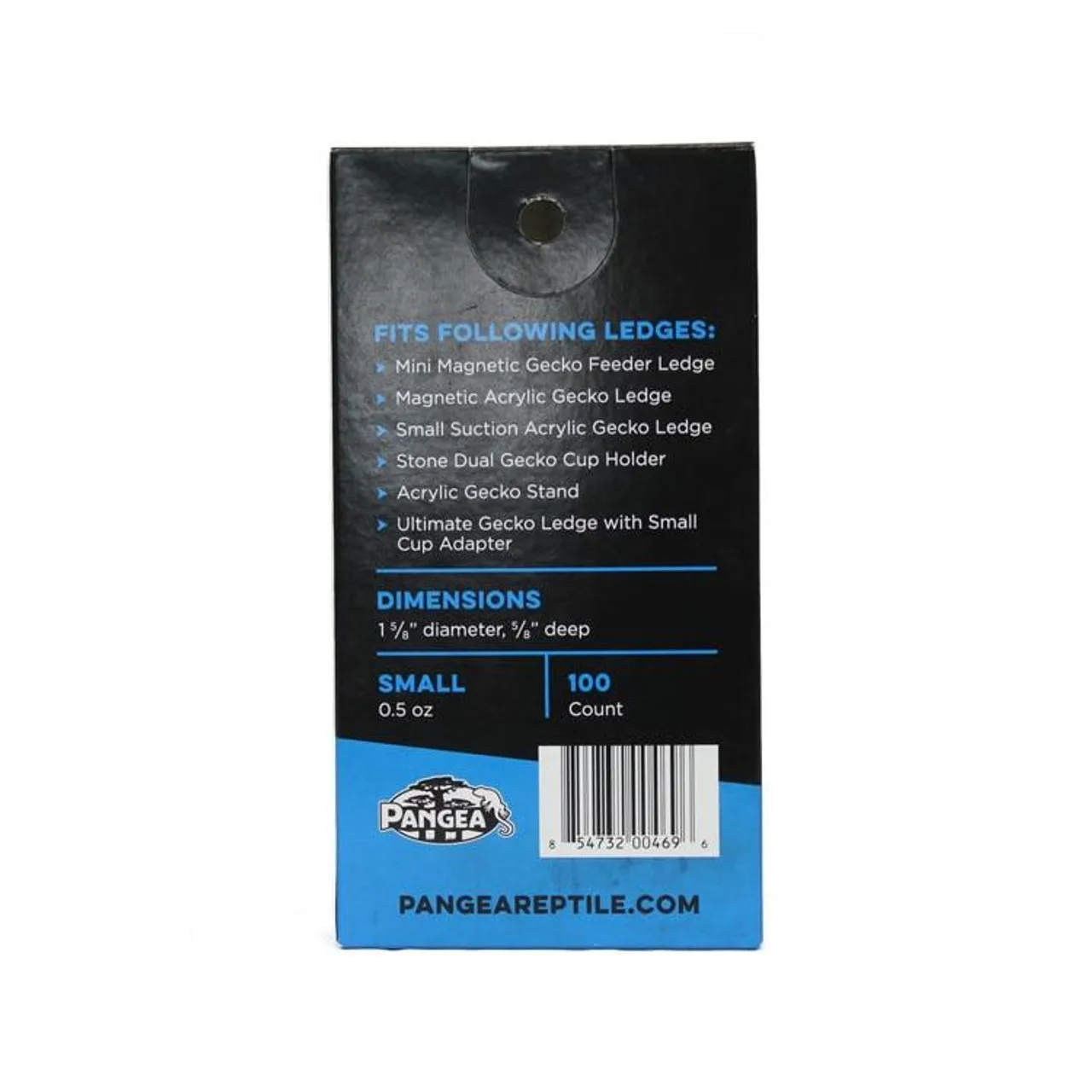 pangea small plastic gecko feeding cups dishes Back of box .5oz 100 cups