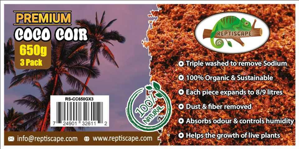 Reptiscape Coco Coir 650gm 3 pack