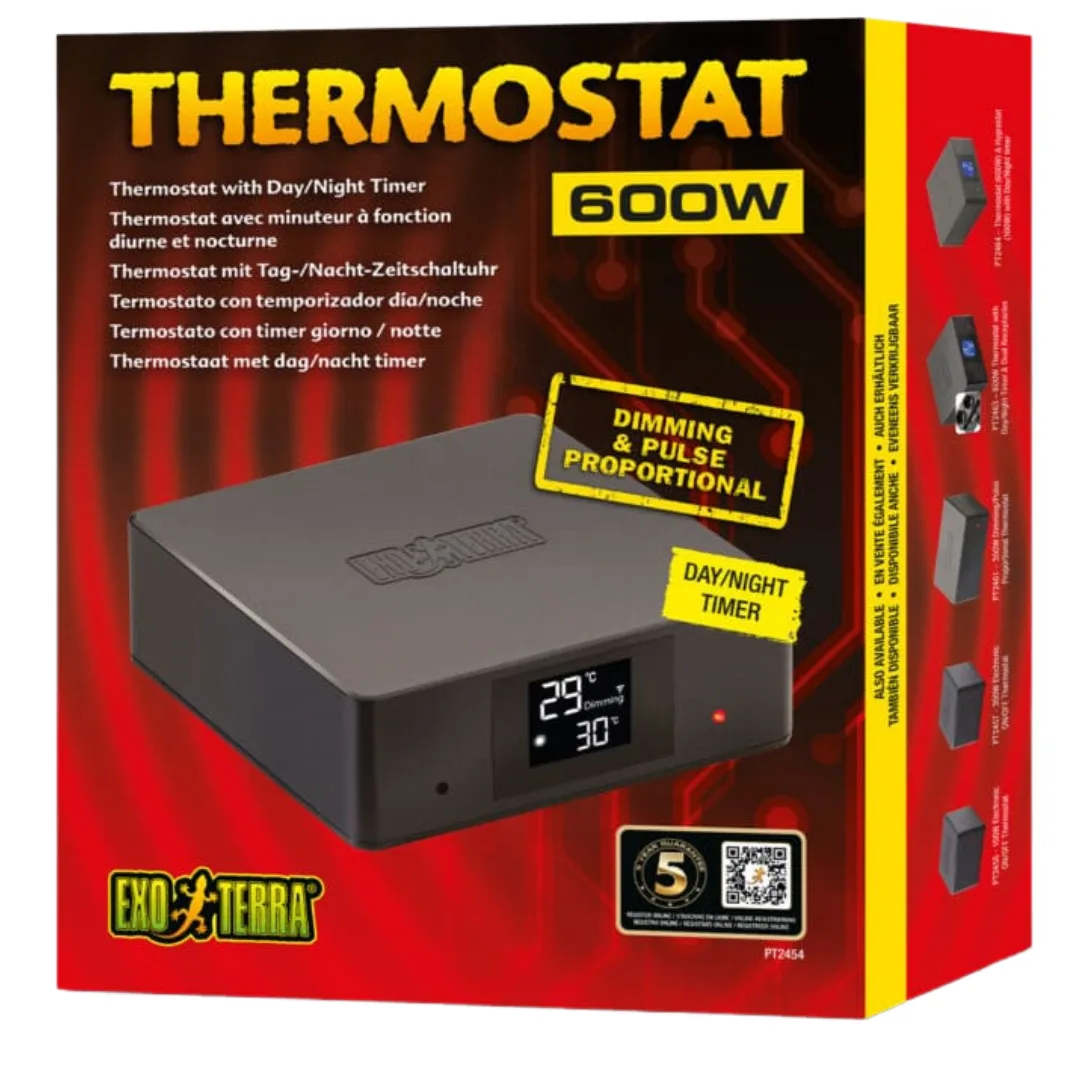 Exo Terra Thermostat 600W Thermostat with Day Night Timer plus dimming and pulse proportional function