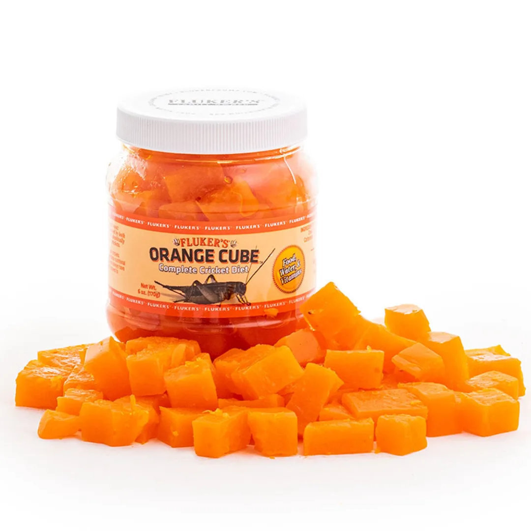 Flukers Orange Cube Complete Cricket Diet 6oz 170gm