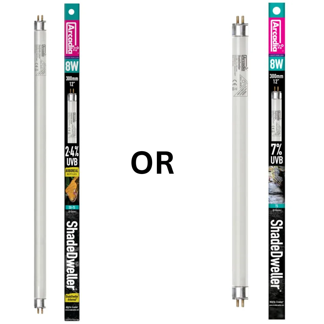 Arcadia Shade Dweller ARBOREAL Replacement Lamp 2.4% UVB or Arcadia Shade Dweller Replacement Lamp 7% UVB