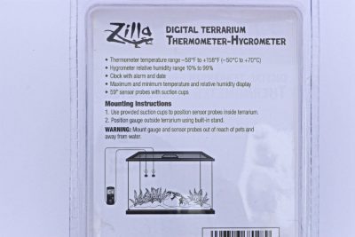 Zilla Thermo Hygrometer back