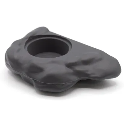 Mini Magnetic Silicone Gecko feeding Ledge (Grey) by Pangea front