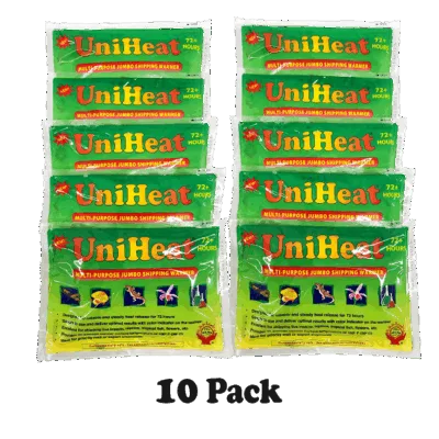 UniHeat 72 Hour Heat Pack Shipping Warmer 10 Pack
