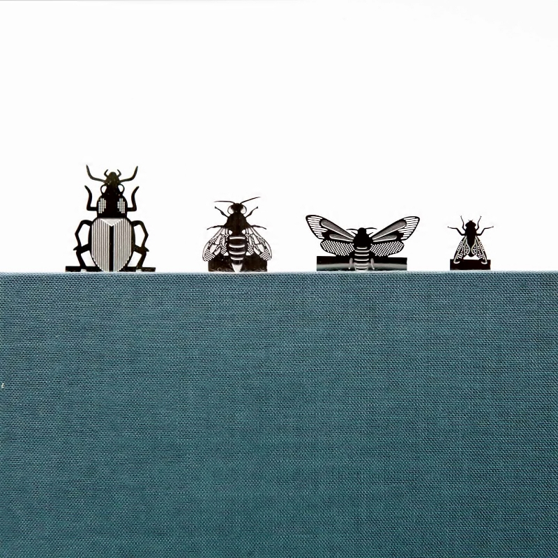 Stainless Steel Insect Bookmarks Beetle Moth Bee House Fly