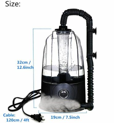 Coospider Reptile Fogger dimensions