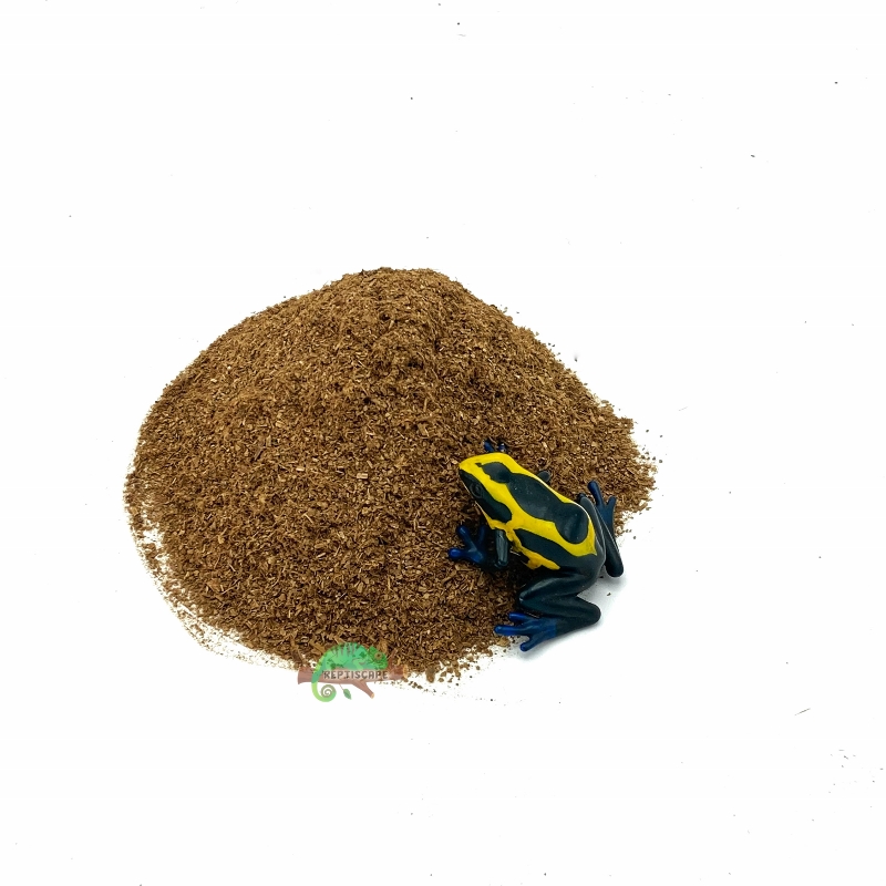 Reptiscape Crushed Catappa Leaf Powder with Dart Frog