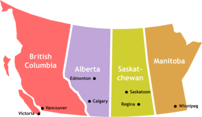 Reptile Expos in Western Canada Map