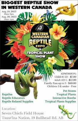 WCRE Summer Calgary Reptile Expo Aug 19-20 2023