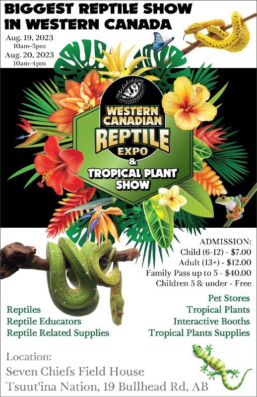 WCRE Summer Calgary Reptile Expo Aug 19-20 2023