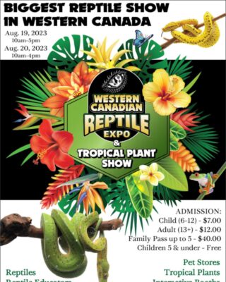 WCRE Calgary Reptile Expo August 19-20 2023
