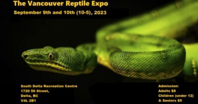 Vancouver Reptile Expo September 9-10 2023