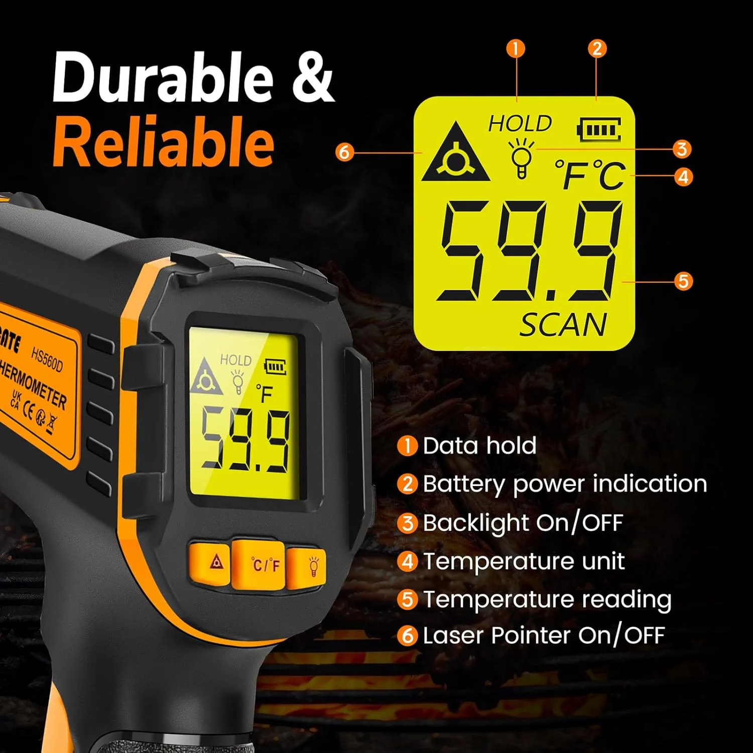 Infrared Thermometer Gun for reptile keeper
