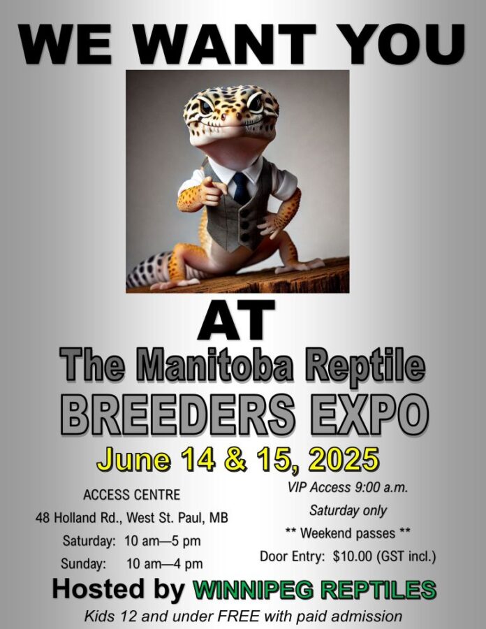 Manitoba Reptile Breeders Expo aka Winnipege Reptile Expo June 14-15 2025